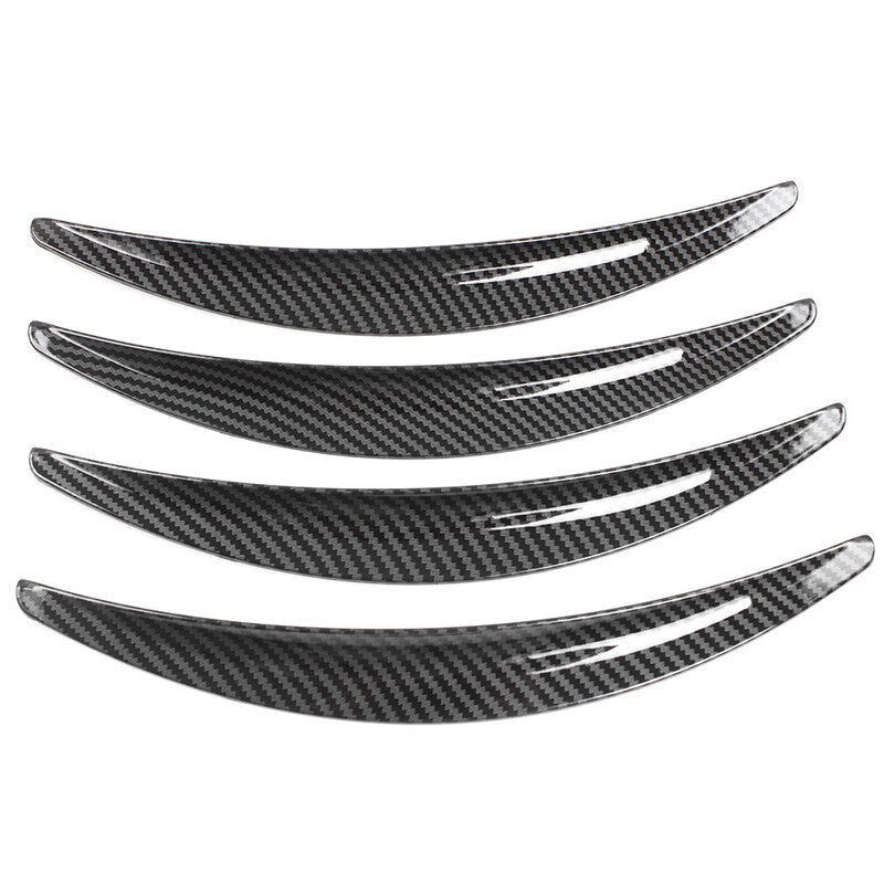 4-Piece Car Carbon Fiber Wheel Arch Trim Lips Mudguard Flare Protection Strips