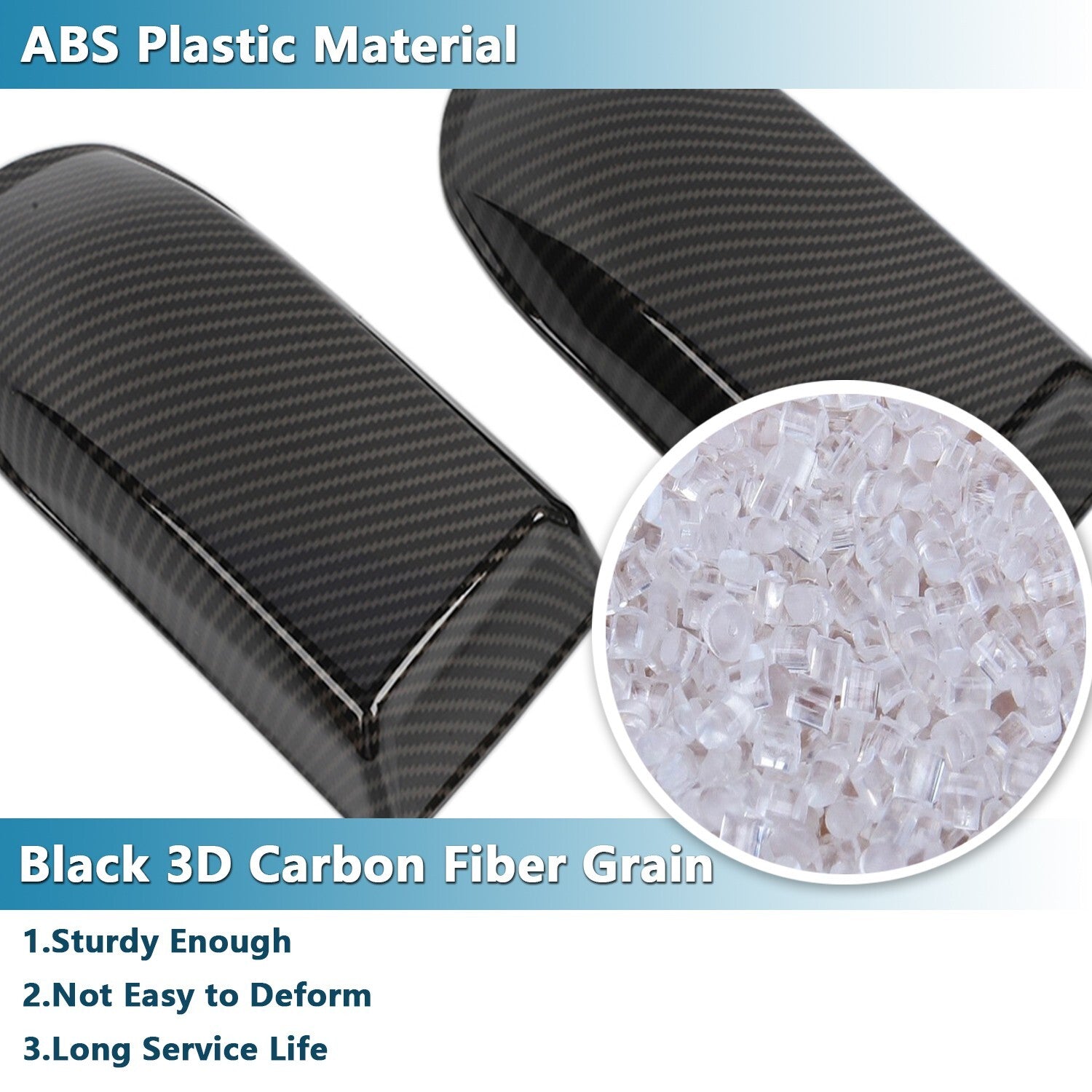 Carbon Fiber Top Roof Antenna Base Cover Trim Stickers for Ford F150 2021-2024