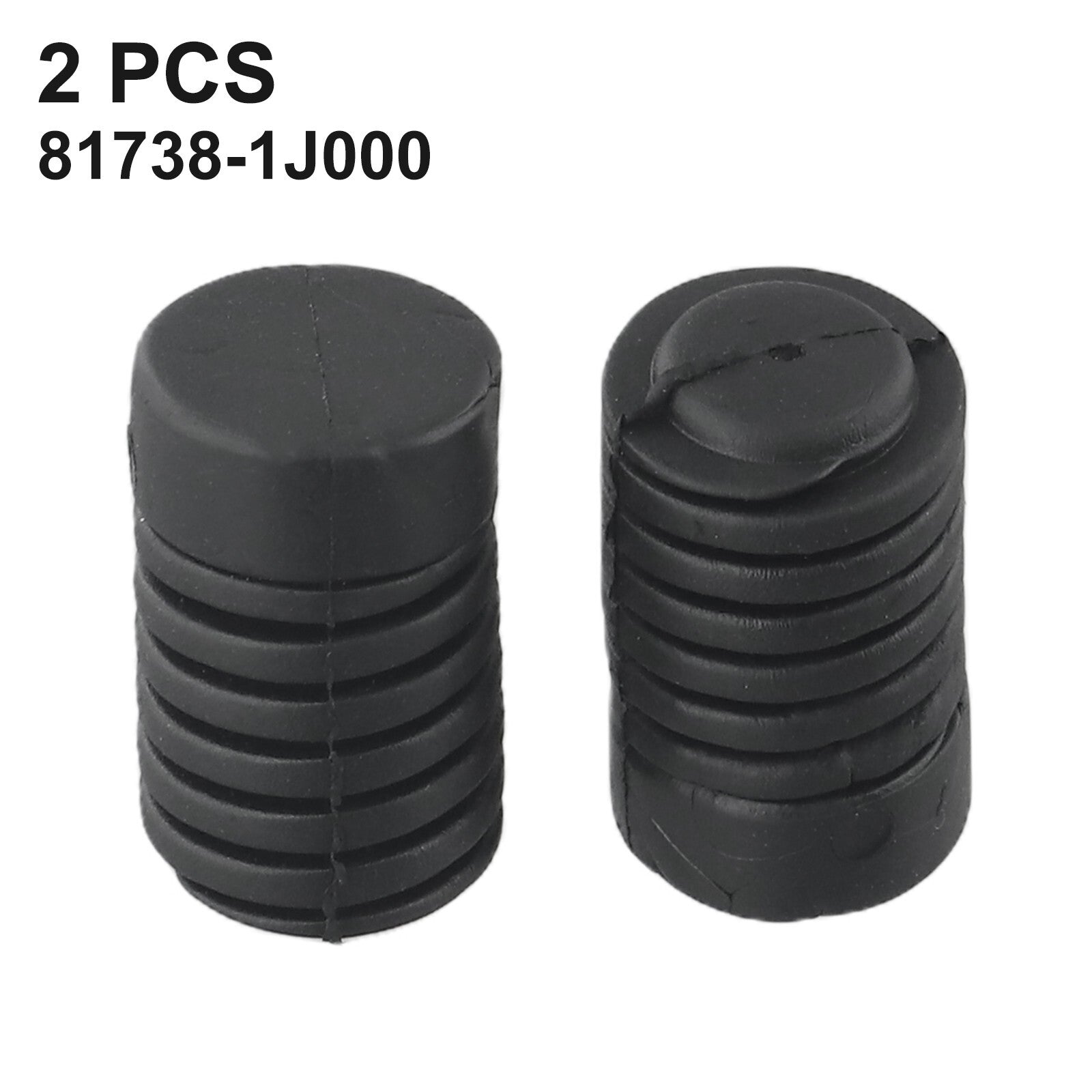 Black Car Hood Tailgate Rubber Stop Buffer Cushion for Nissan Pack Of 2