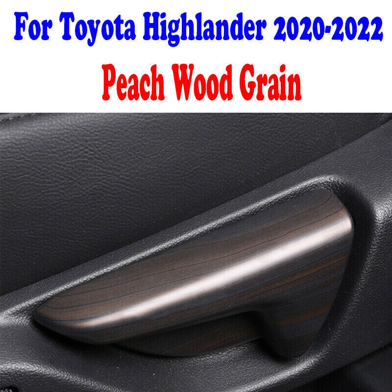 for Toyota Highlander 2020-2022 Wood Grain ABS Car Rear for Seat Armrest Handle Trim