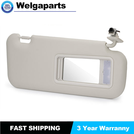 Right Side Gray Sun Visor W/ Light for Mazda 3 10-13 For BBM369270C-75