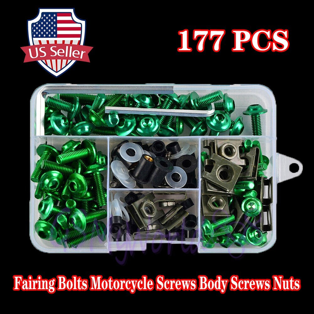 Green Complete Fairing Bolt Kit Body Screws Set Fit For 2003-2006 for Honda CBR600RR
