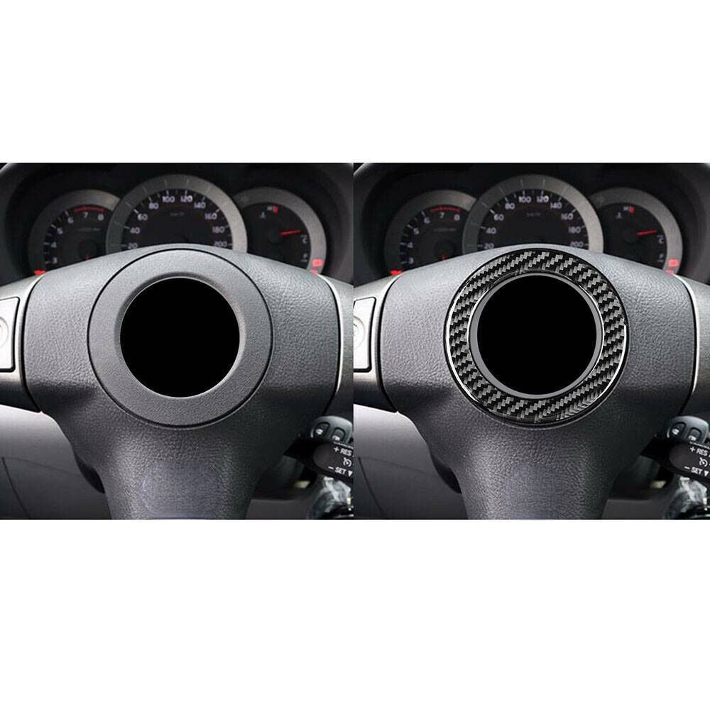 Inner Steering Wheel Logo Ring Cover Carbon Fiber Fit for Toyota RAV4 2006-2013
