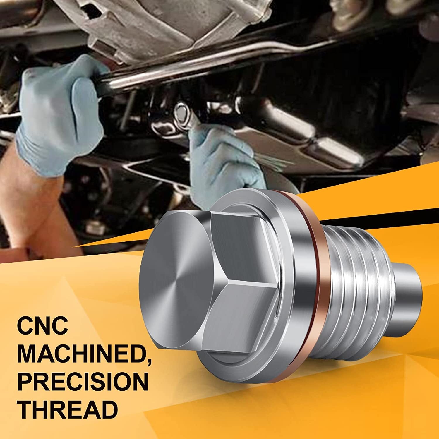 2-piece M14x1.5 automotive engine magnetic drain plug screw nut bolt pump universal