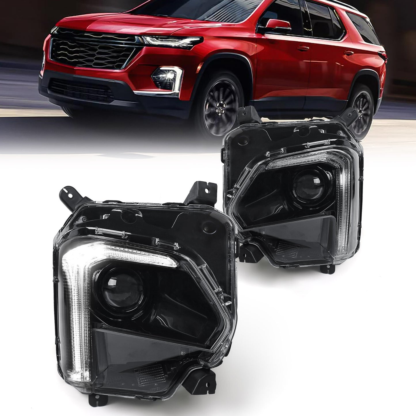 2P for 2022-2023 for Chevrolet Traverse Headlight Assembly with LED DRL (LH) - Right Handhold