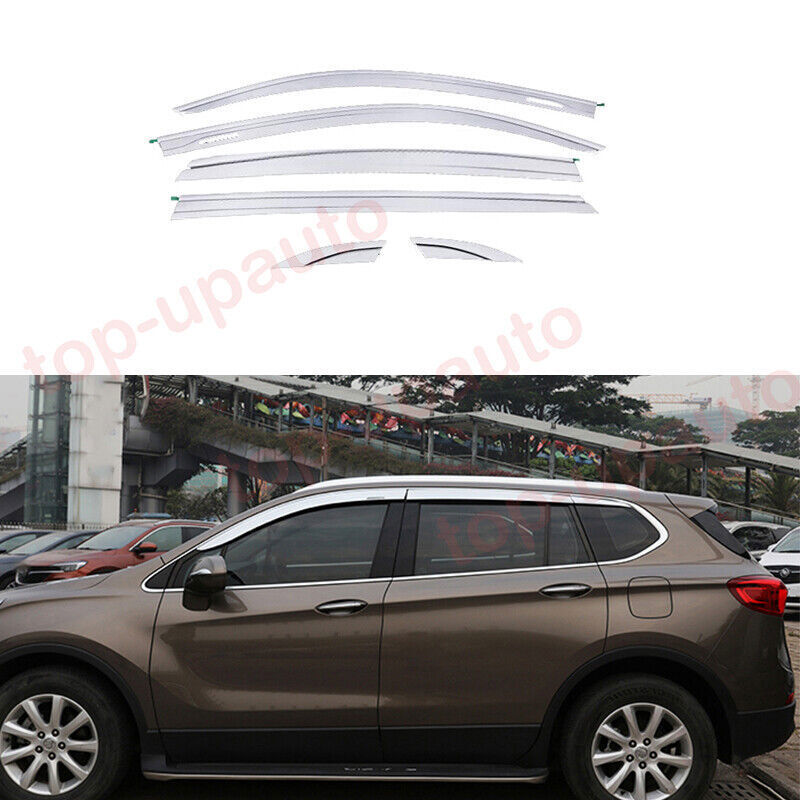 for Buick Envision 2016-20 silver Car Window Vent Visor Sun Rain Deflector Guard