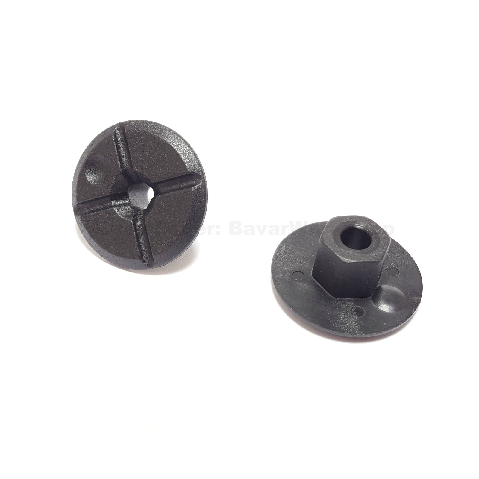 10X Plastic Unthreaded Nylon Nuts, 4mm hole, 24mm collar for Mercedes , for BMW
