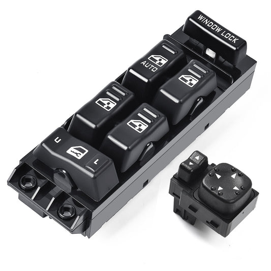 Kit Power Window Switch Front Driver Left Side Black for Chevy Avalanche LH