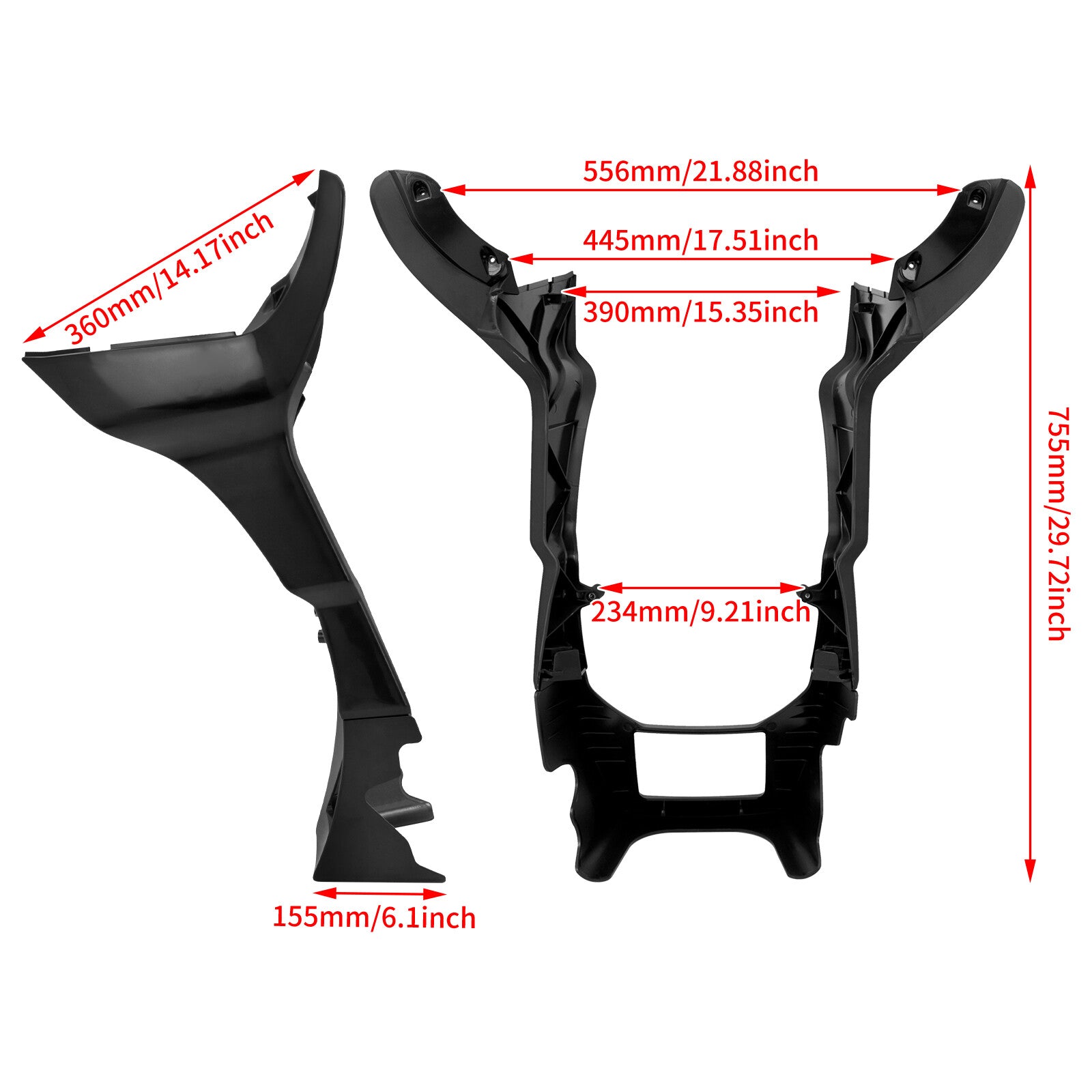 Unpainted Fairing Spoilers Cover Fit for Harley Touring Road Glide FLTRX 17-23