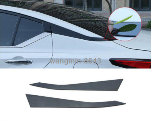 Black S.Steel Rear Window Side Triangle Covers for Nissan Teana Altima 2019-2022