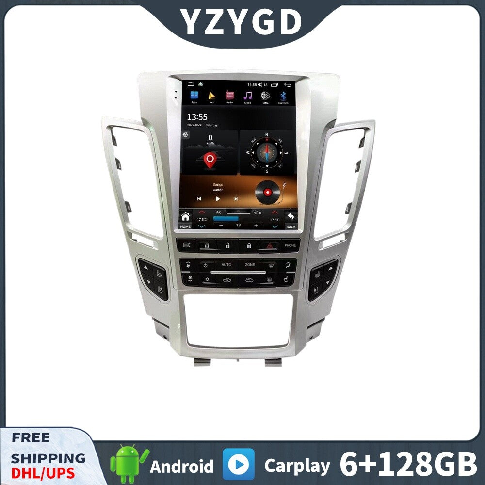 Carplay Car Radio for Cadillac CTS 2007-2012 GPS Navi 128G Stereo Screen 2Din