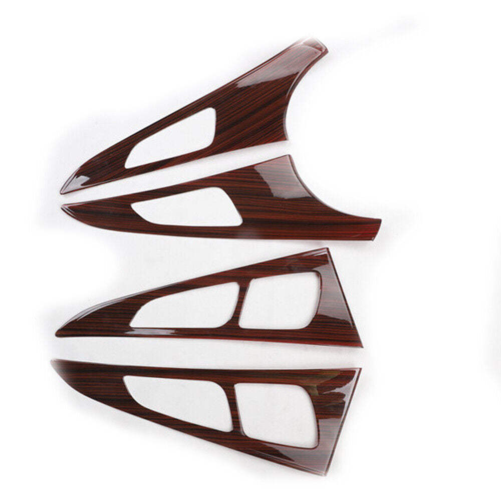 Car Inner Door Panel Cover Decor Trim 4PCS Fit for Audi A6L 2012-2018 Red Wood