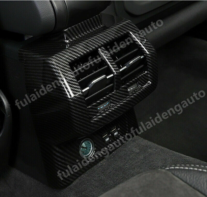 Interior Rear Armrest Box Air Outlet Frame Anti-kick Cover for Audi Q3 2019-2023