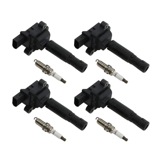 4pcs ignition coils+ Iridium Spark Plugs for Mercedes 2003-2005 C230 UF555+4704
