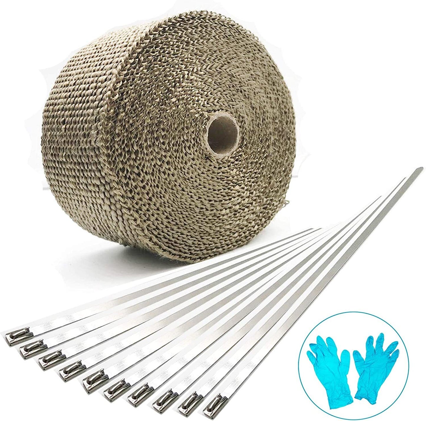 2-inch x 50-foot titanium fiber exhaust heat shield packaging tape heat insulation joint packaging