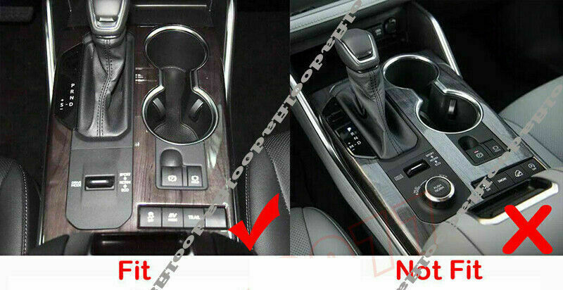 Chrome Inner Central Console Gear Shift Panel Trim for Toyota Highlander 2020-23
