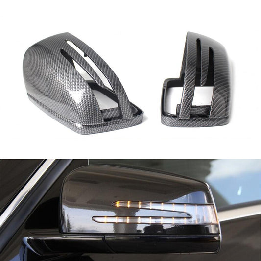 for Benz W176 W246 W204 W212 Carbon Fiber Water Transfer Reverse Mirror Shell