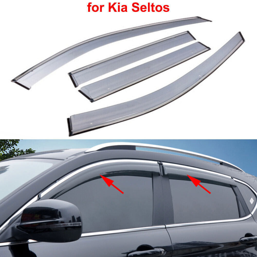 for Kia Seltos 2020-2024 Side Window Wind Visors Sun Rain Guard Vent Deflectors