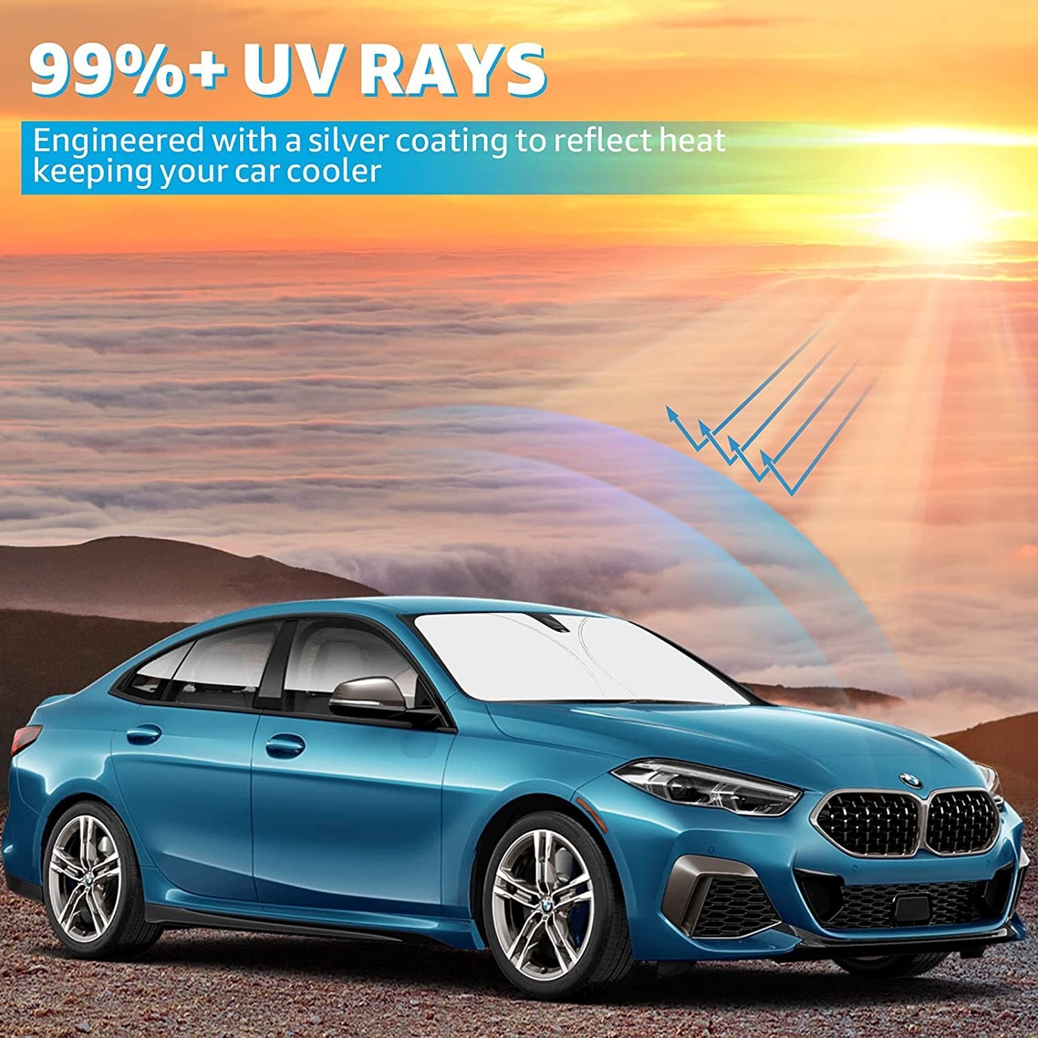 For 2000-2023 for BMW 540i E60 F11 G30 Car Front Windshield Sun Shade UV Block Cover