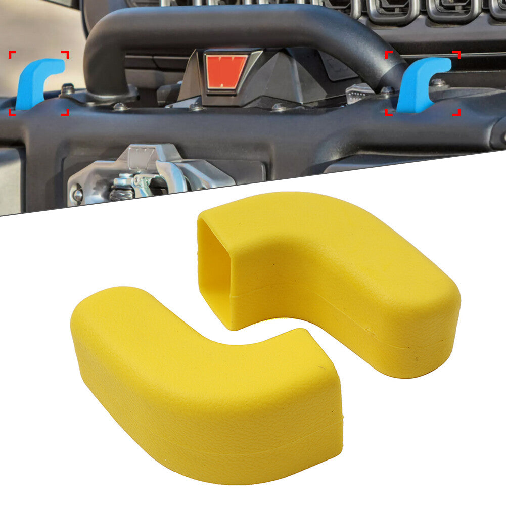 2Pcs Front Bumper Tow Hook Cover Protector for Jeep for Wrangler JK JL JT 2007-23