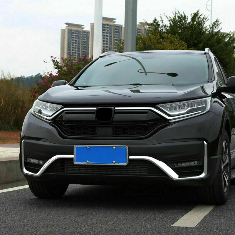 2X Chrome Front Bumper Fog Lamp Moulding Trim Strip for Honda CR-V CRV 2020-2022