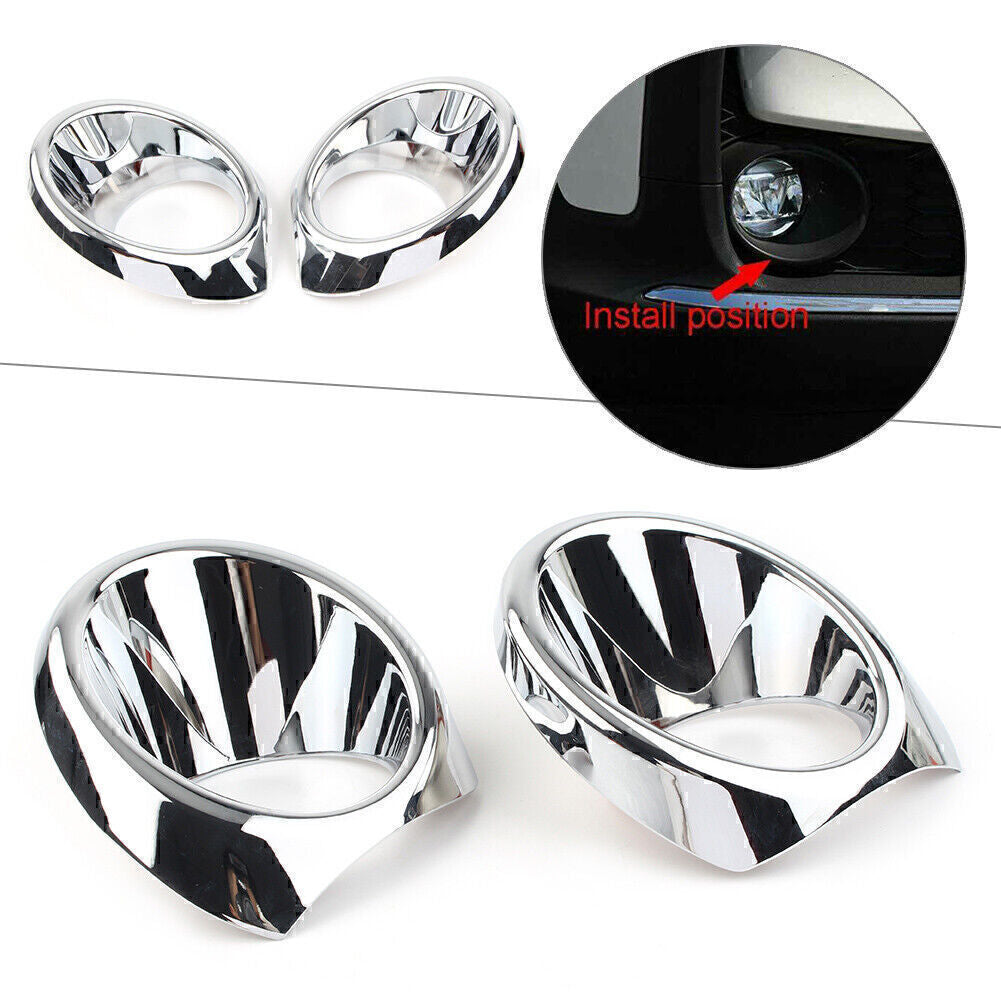 2X Chrome Front Fog Lamp Light Cover Trim Decor ABS for Honda Pilot 2019 2020