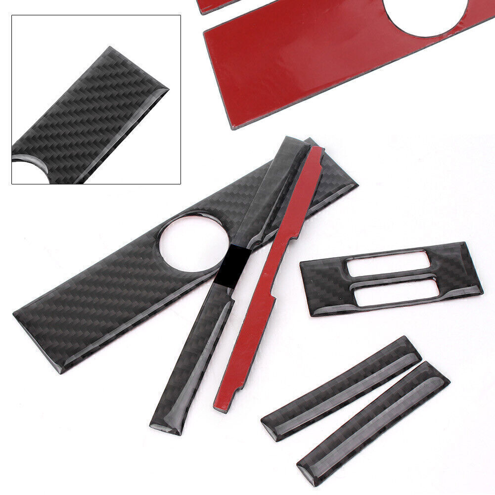 6x Car Rear Air Outlet Frame Cover Trim Carbon Fiber Fit for BMW 3 series F30