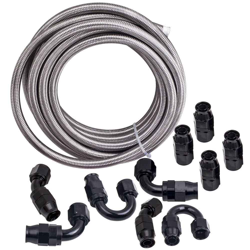 20-foot PTFE fuel line kit 6AN 3/8 inch fuel hose EFI LS E85 fuel hose fitting kit