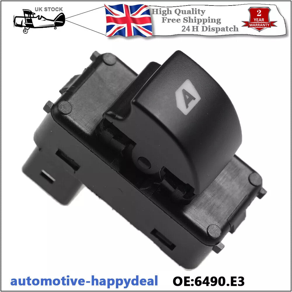 FRONT RIGHT ELECTRIC WINDOW SWITCH for CITROEN BERLINGO for PEUGEOT PARTNER 6490.HQ