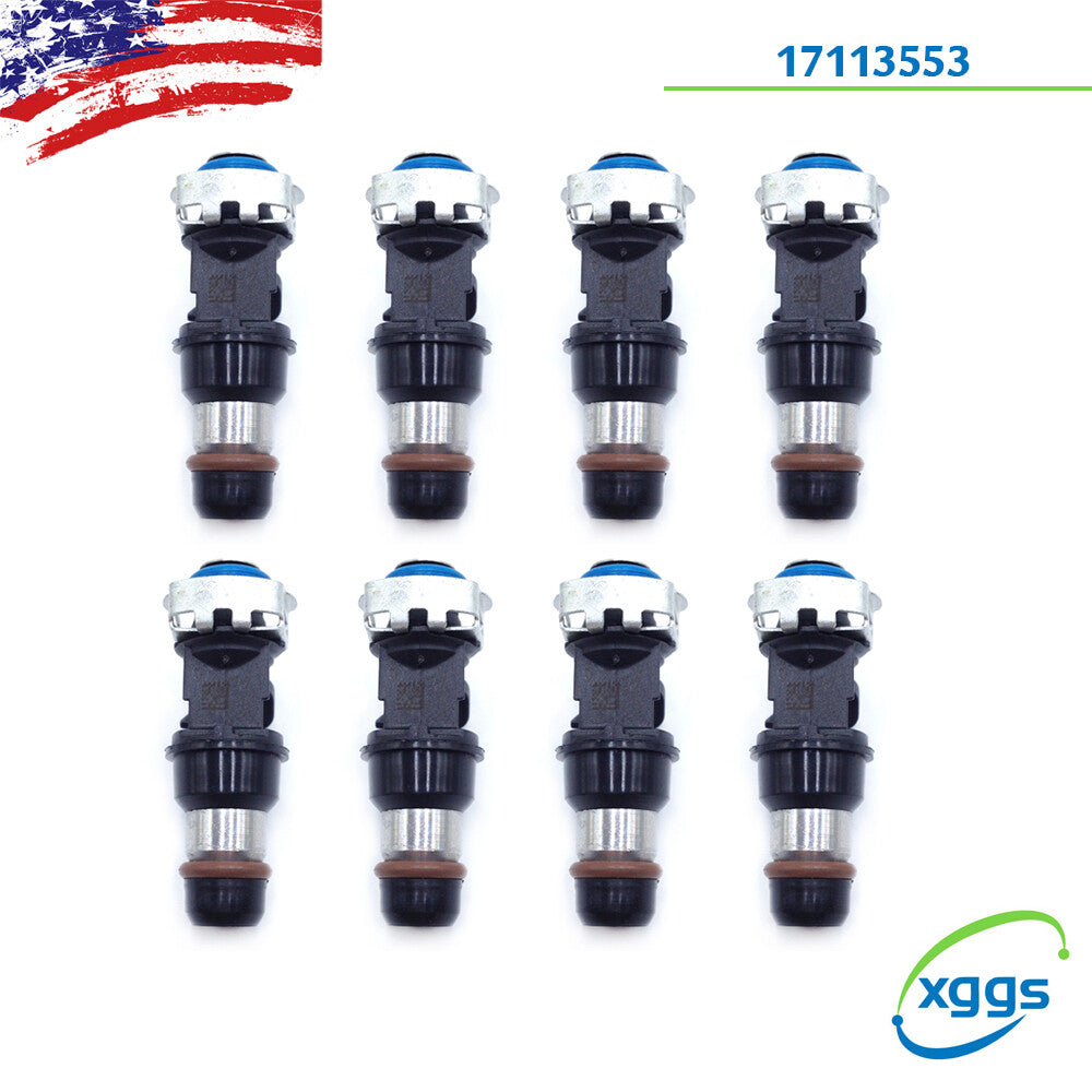 8X Fits for 01-07 for Cadillac for Chevy 4.8L 5.3L 6.0L V8 17113553 Fuel Injector