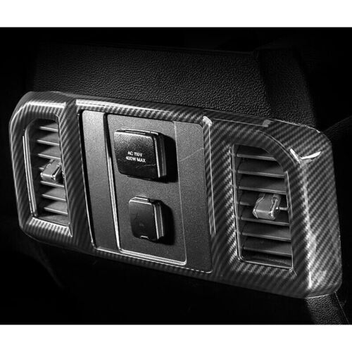 for Ford F150 2015-2020 Carbon Fiber Rear Row Air Outlet Vent Frame Cover Decor