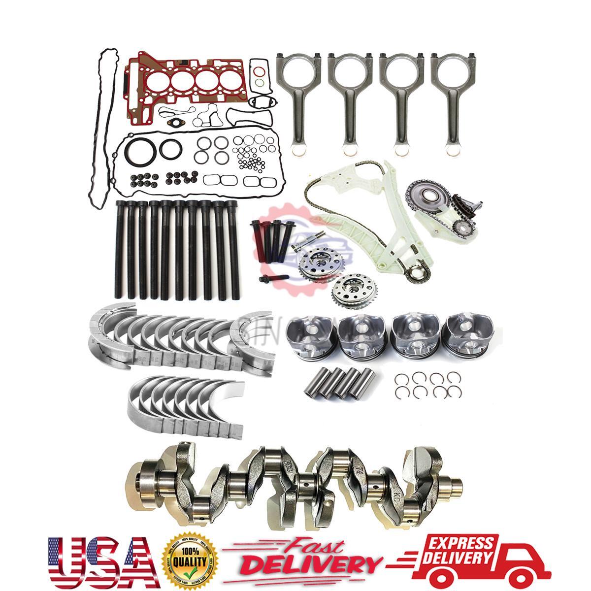 N20 Engine Overhaul Rebuild Kit w/ Crankshaft 11217640165 Pistons Rings for BMW
