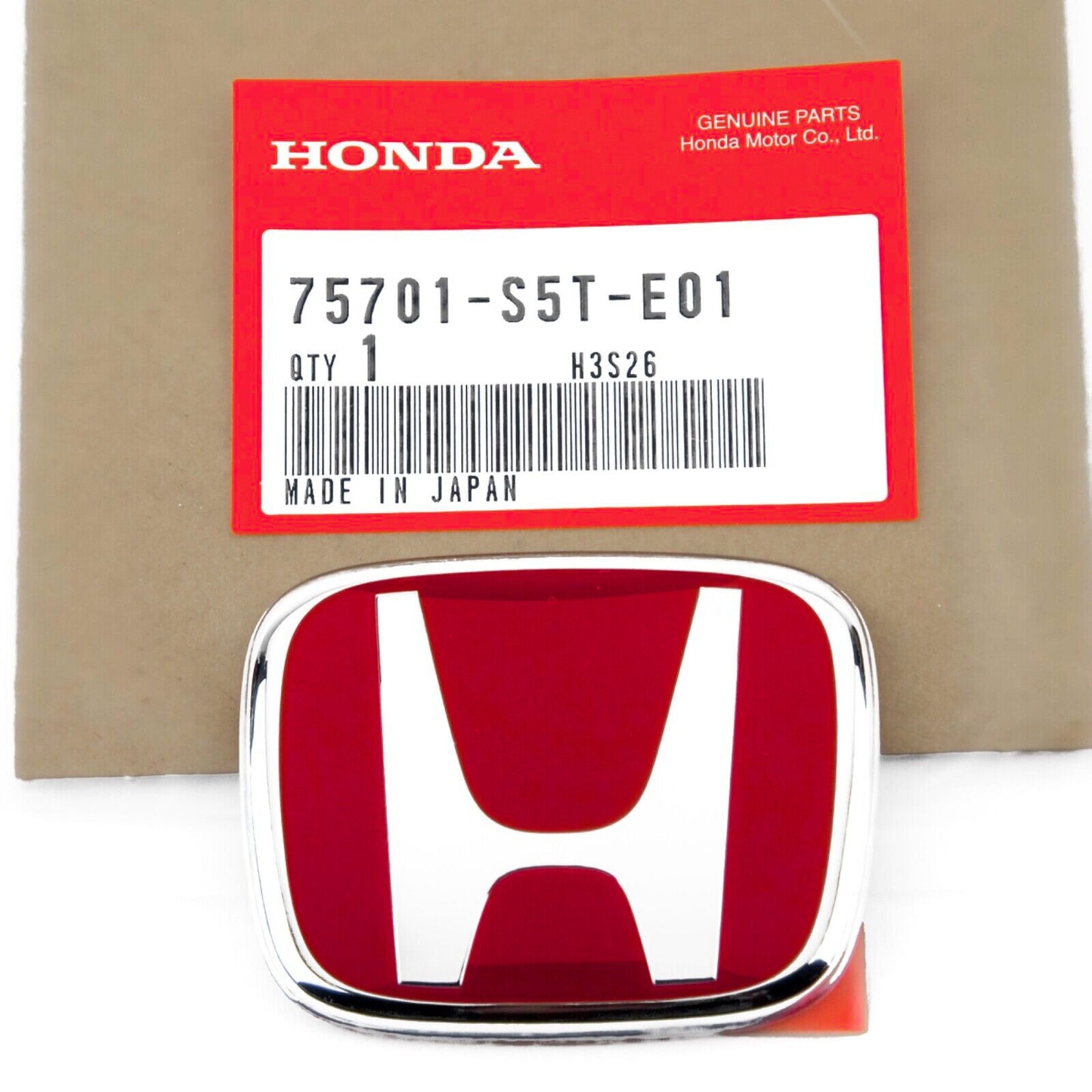 FIT E01 Coupe Fit HRV JDM RED H Type R Front Emblem badge logo
