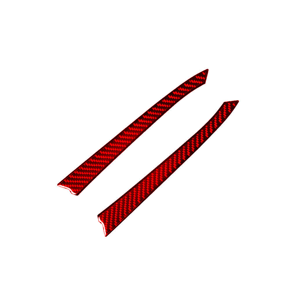 2X Red Carbon Fiber Gear Shift Side Trim Cover for CADILLAC CTS SPORT 2008-UP
