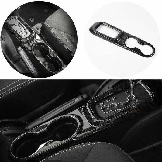 for Jeep for Wrangler JK 2011-17 Carbon Fiber Inner Gear Shift Box Panel Cover Trim