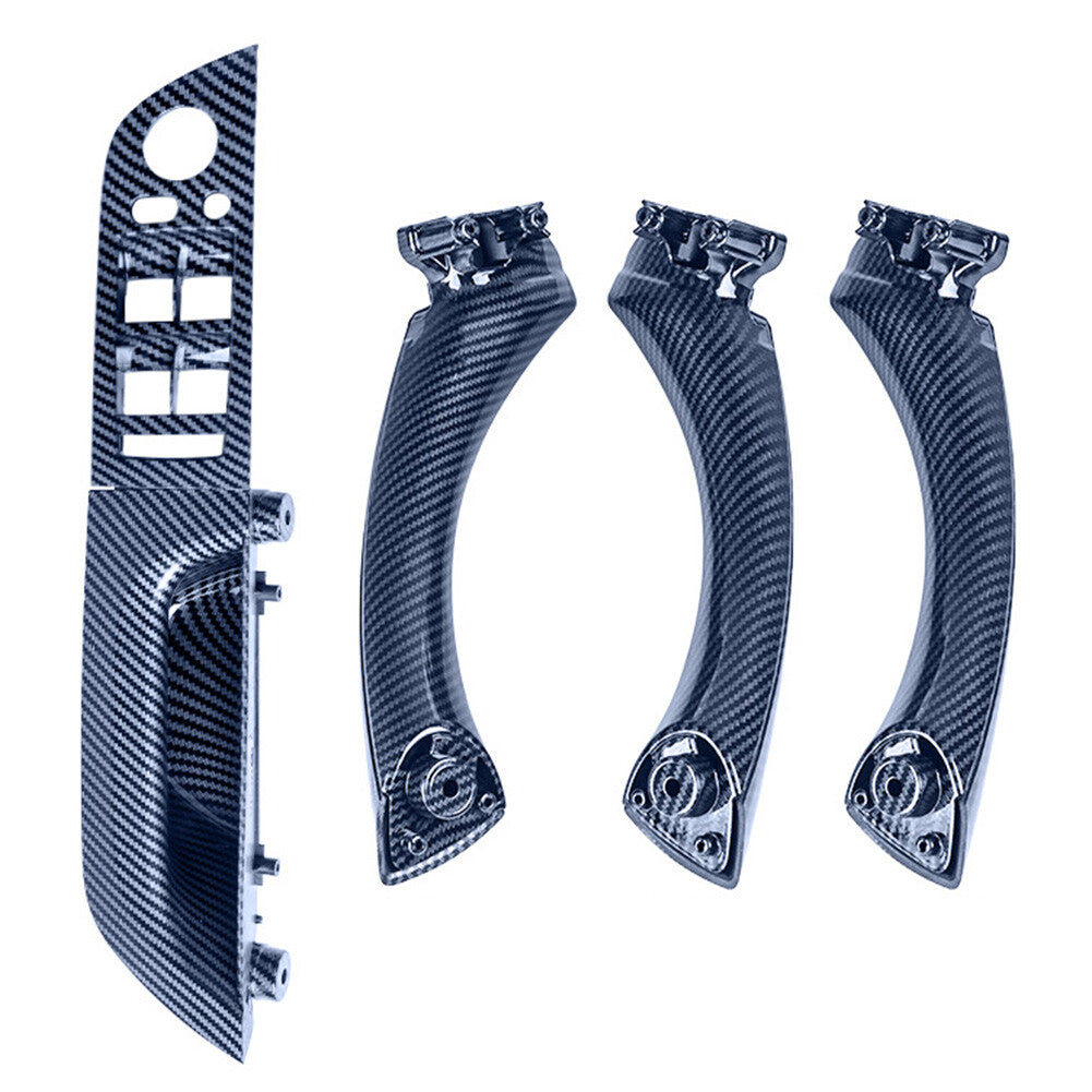 Door Pull Handle Panel Trim Cover Carbon Fiber for BMW 3 E90 E91 2005-2012 RHD