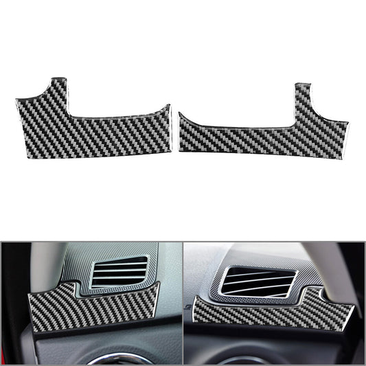 LHD Carbon Fiber Dashboard Air Outlet Cover Trim for Toyota Tundra 2014-2021