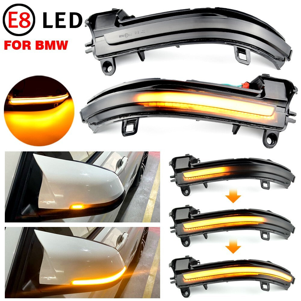2pcs LED Dynamic Side Mirror Turn Signal Light Assembly for BMW F20 F30 F21 F22