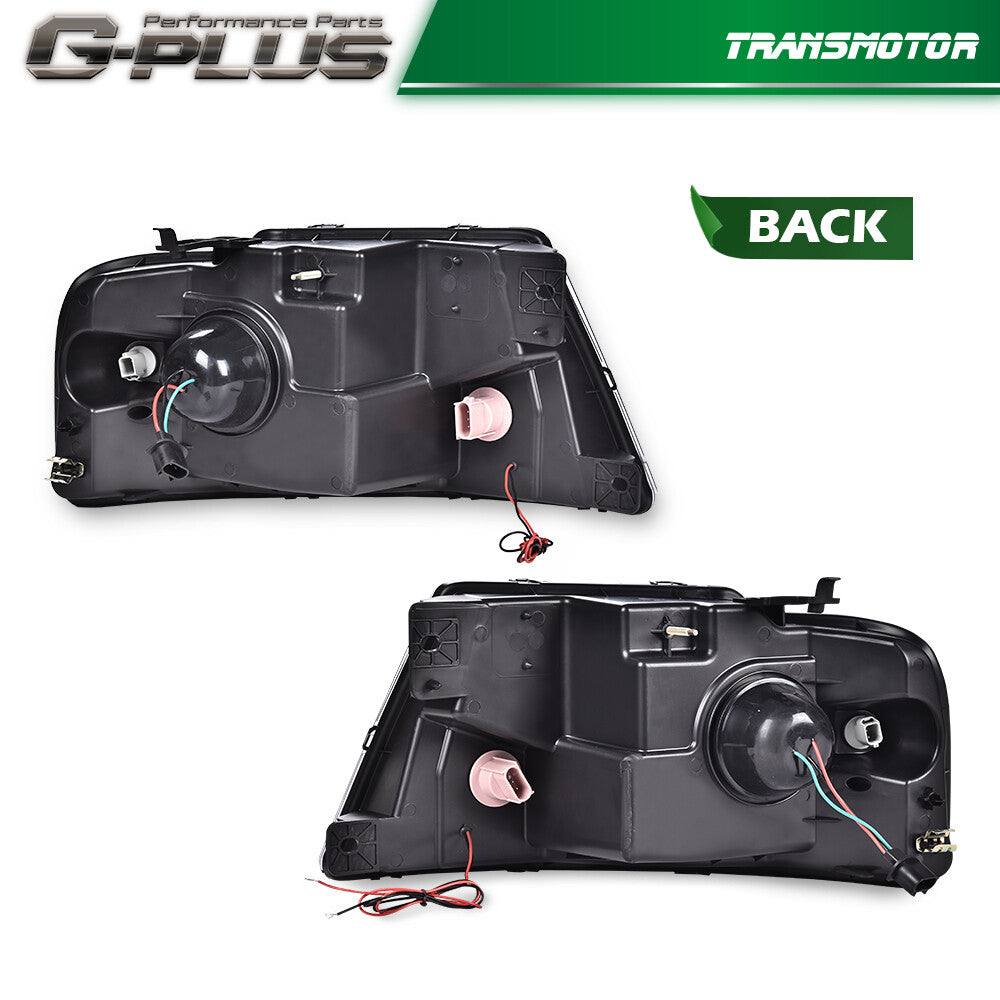 Suitable for 2004-2008 for Ford F-150/Mark LT Chrome/Amber LED DRL Projector Headlights
