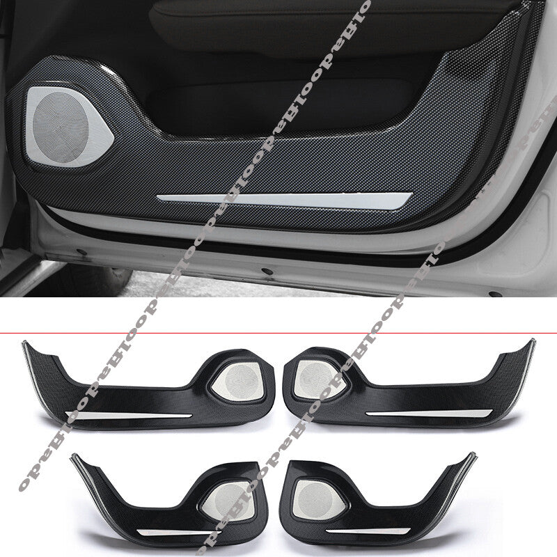 for Volvo S60 2019-2024 Carbon Fiber Inner Door Anti-Kick Protection Cover Trim