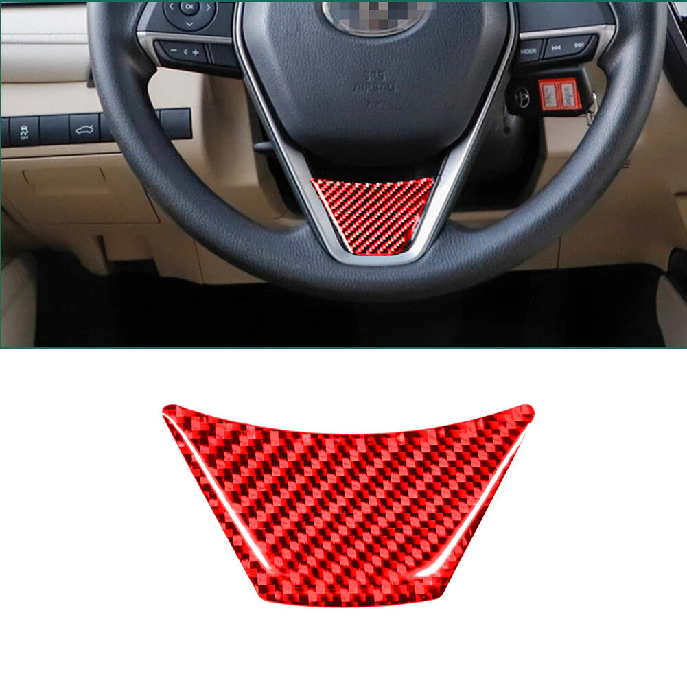 for Toyota for Corolla 2014-2018 Red Carbon Fiber Lower Steering Wheel Cover Trim