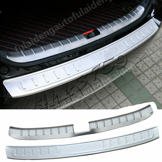 for Honda Accord 2014-2015 Silver Rear Bumper Trunk Sill Scuff Plate Guard Cover