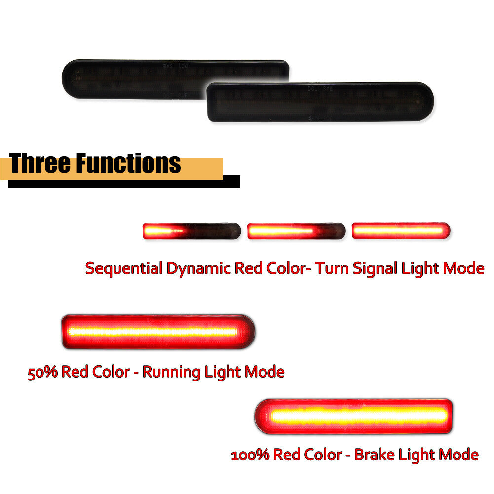Smoke screen, rear bumper reflector, and tail brake light applicable to 07-14 for Toyota FJ Cruiser.