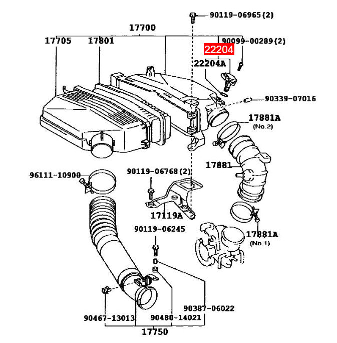 new mass air flow meter sensor MAF suitable for Toyota and for Lexus for Scion 222204-22010
