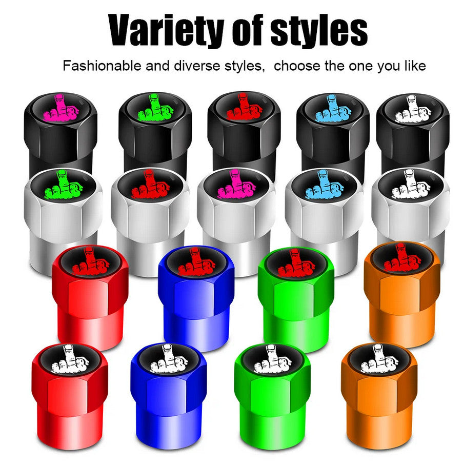 4-piece car tire valve cover rod air dust cover black Punisher skull for Peugeot