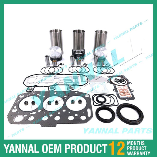 3TNV70 Overhaul and Rebuild Kit with Complete Gaskets for Yanmar Diesel Engines