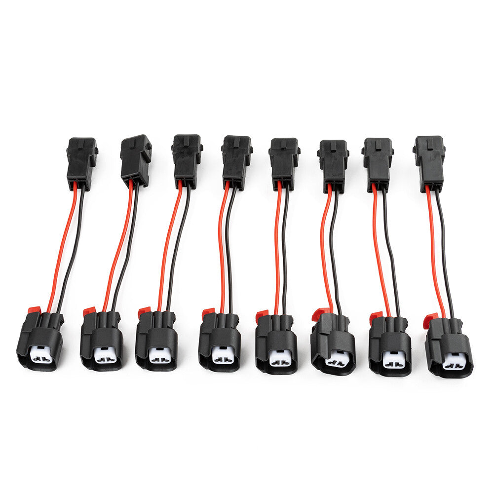 8X Fuel Injector Connector Adapter EV1 to EV6/EV14 USCAR LS1 LS2 LS3 LT1