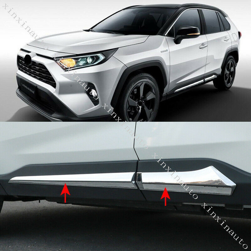 for Toyota Rav4 2019-2024 ABS Chrome Car Body Door Edge Lip Molding Trim Strips