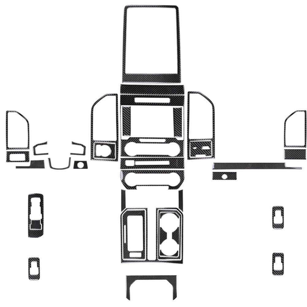 Carbon Fiber Interior Decoration Accessories Cover Trim Kit for Ford F150 15-17