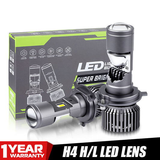 2X H4 for Mini Bi-LED Projector Lens 100W 50000LM Hi-Lo Bulb Headlight Retrofit 9003